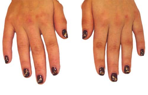 Nail art on hands chichester